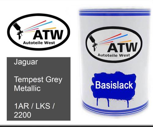 Jaguar, Tempest Grey Metallic, 1AR / LKS / 2200: 500ml Lackdose, von ATW Autoteile West.